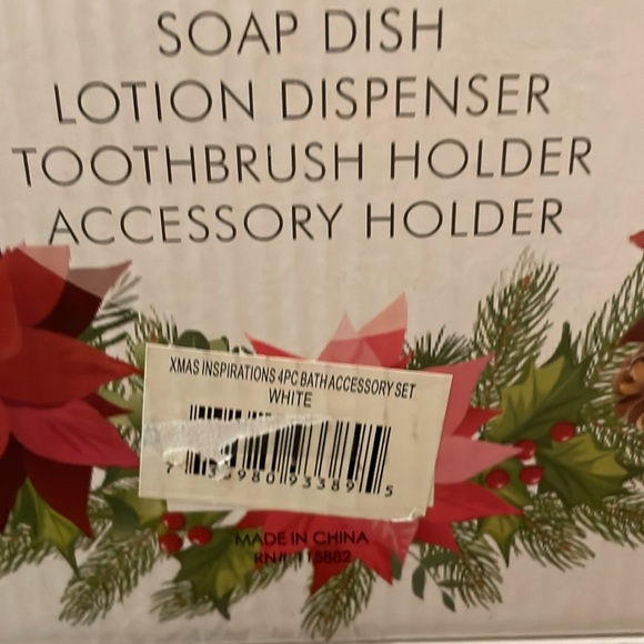 Xmas Inspirations 4-Piece Bath Accessory Set - Picture 6 of 6